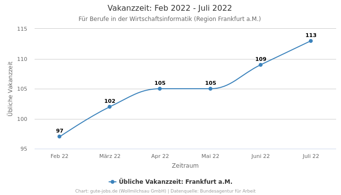 Vakanzzeit: Feb 2022 - Juli 2022 | Für Berufe in der Wirtschaftsinformatik | Region Frankfurt a.M.